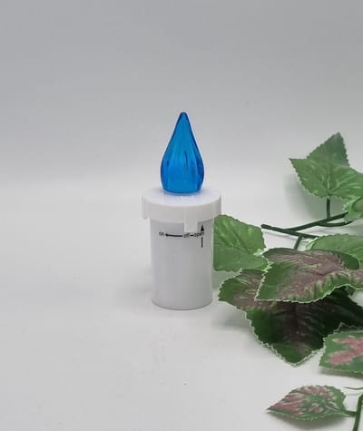 Led kaars - Blauw - 2160 branduren - Inclusief batterij - Flikkerend vlam - Grafkaars - Herdenkingslicht
