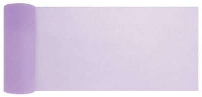 Smalle tule rol tafelloper in lavendel 15cm x 9m