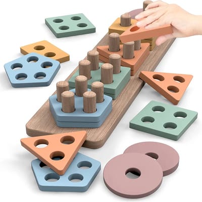 Montzys® Montessori Puzzel - Kinderspeelgoed Baby - Educatief Speelgoed - Puzzels voor Kinderen Vanaf 1.5 jaar