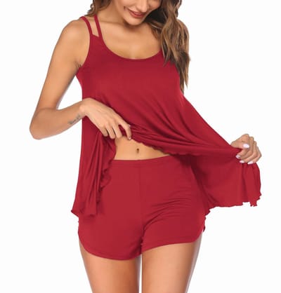 Dailygoods- Pyjamaset Dames - 2-delige Zomer Pyjama - Sexy Camisole/Shorts - Zacht/Ademend Materiaal - Maten S-M-L-XL - Handwas Aanbevolen - Nachtkleding