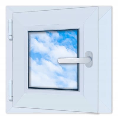 PVC-raam STANDAARD wit 40x40 cm LINKS nieuw 400x400 mm zijopening