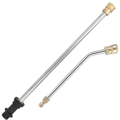 2 Stuks Hogedrukreiniger Verlengstang voor K2 K3 K4 K5 K6 K7, 40cm en 22cm RVS Verlenglans voor Effectieve Reiniging en Schoonmaakaccessoires