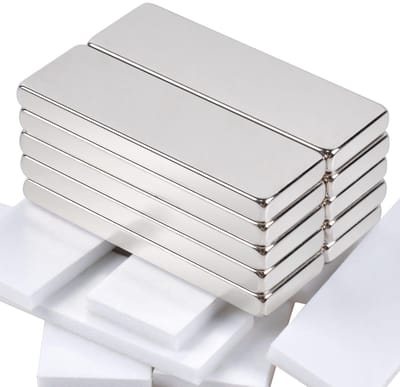 Dailygoods- Neodymium Magneet Supersterk - Zelfklevend - Magneetbord - Koelkastmagneet - 30 x 10 x 3 mm - Set van 10 Stuks - Magneten