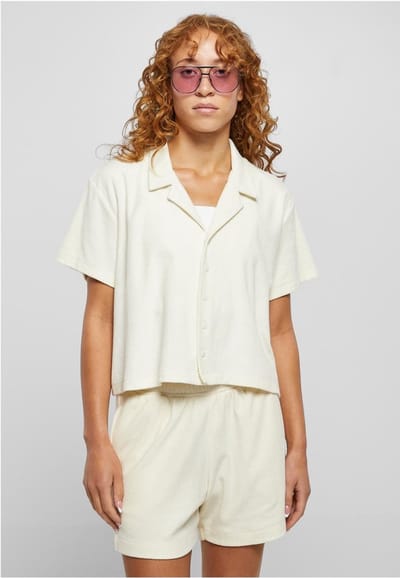 Urban Classics - Towel Resort Blouse - 4XL - Wit