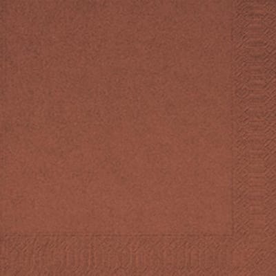 Duni servet 33x33 cm 1/4 vouw 2 laags Kastanje 16x125 stuks