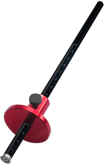 Cosensi- Wielmarkeermeter Aluminiumlegering - Precisie Houtbewerkingsmeter - Scribing Tool - Slijtvast - Glanzend Uiterlijk - Knop Aanpassing - Markeermeter