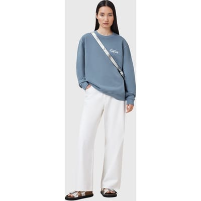 AllSaints Soleil Etta Sweat Flint Stone Blue Taglia: XS | Maglie a manica lunga Outlet | Donna | Blu