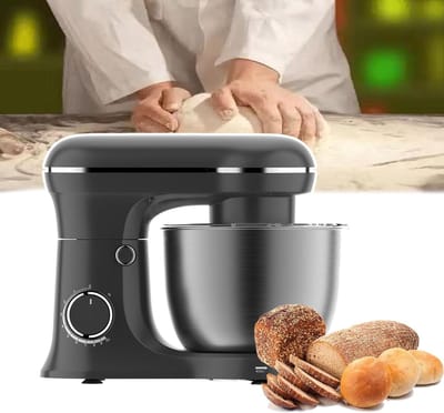 Keukenmixer Elektrisch - Bakmachine Deeg - Bakken En Koken - Kantelkop Design - 52 Liter Kom - Zilver