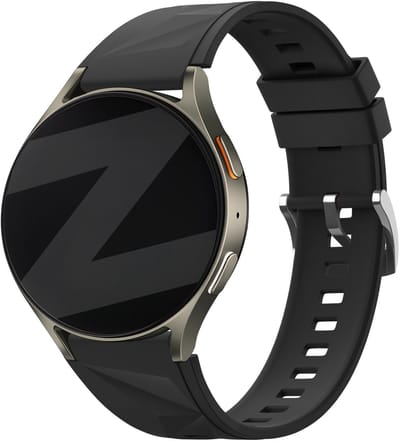 Bandz Smartwatch bandje 18mm siliconen 'easy fit' - geschikt voor Huawei Watch GT 5 Pro - 42mm / GT 5 - 41mm / GT 4 - 41mm / Watch 5 - 42mm - Fossil Gen 5e - 42mm / Gen 6 - 42mm - Withings ScanWatch Light / Steel HR - 36mm (zwart)