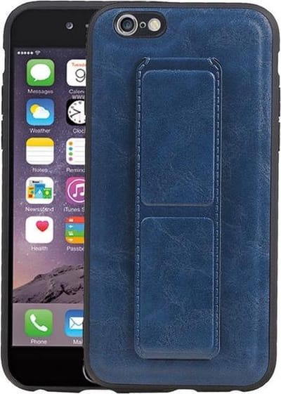 Grip Stand Hardcase Backcover voor iPhone 6 Blauw