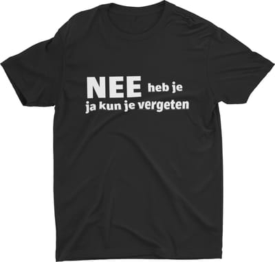 Passie voor stickers T-shirt S met tekst: Nee heb je, ja kun je vergeten