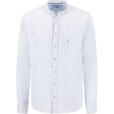 Fynch-Hatton Overhemd Fine Striped Linnen Stand-Up Collar Summer Breeze / male