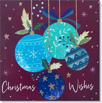Luxe Kerstkaart - 11,5x11,5cm - Gevouwen Foliekaart met envelop