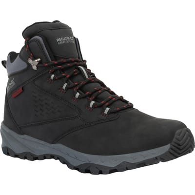 Regatta Heren Amble Waterdichte Wandelschoenen (Zwart/Rio Rood)