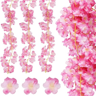 Solidchoice - Set van 3 Kunstmatige Kersenbloesem Bloemenslingers van 180 cm