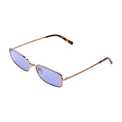 Lunettes de soleil rectangulaires Prada avec branches gravées Lunettes de soleil pour homme Doré OPRA60S7OE01O Basic Packaging-Eyeglass Case+Box gray