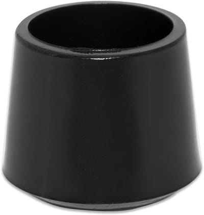 4x Ronde Stootdopjes voor Meubelpoten - Zwart Rubber - Antislip en Krasvrij
