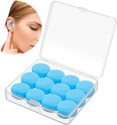 6-paar Geluidsdempende siliconen oordopjes - Siliconen oordopjes van klei - Vormbare siliconen oordopjes - Zachte oordopjes - Slaapoordopjes - Oordopjes - 1,8*1,8*0,9 cm - Geschikt om mee te zwemmen, reizen, slapen, enz. - Blauw