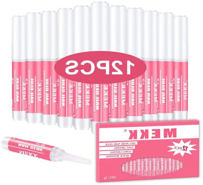 Nagellijm - Kunstnagel Lijm - Nagelkunst Creëren - Sneldrogend Sterke Hechting - 12 Stuks - Transparant