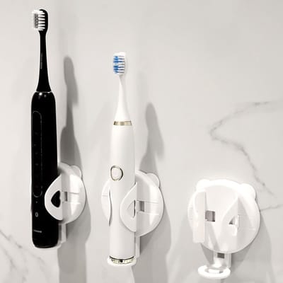 Famanu – Elektrische tandenborstelhouder voor wandmontage, set van 3, zelfklevend en zonder boren