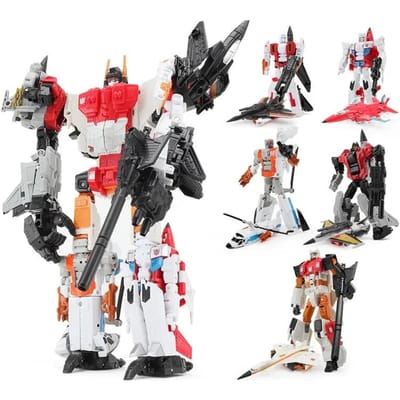 HZX Cool G1 Superion Robot Vliegtuig IDW 5-in-1 Devastator Bruticus Actiefiguur Speelgoed Combiner Transformatie Vervorming Cadeau