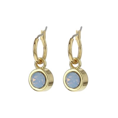 BIBA 80313 Oorhangers goud Air Blue Opaal