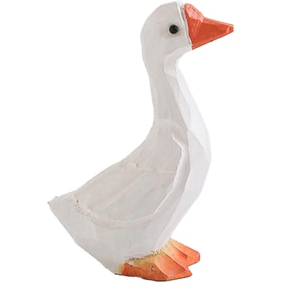 Ornements Canard Blanc Gypse Figurine de Canard Réaliste Décoration pour Maison Accessoires de Prise de Vue