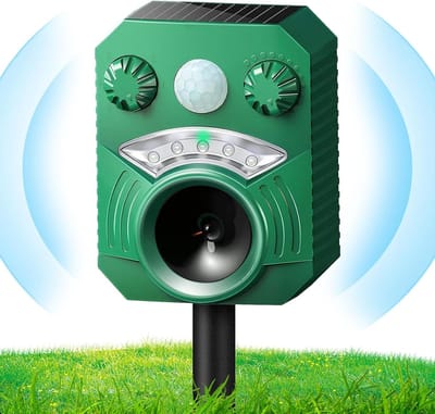 Zonne-energie Dierenverjager met Flits - Effectief tegen Katten, Honden, Vogels, Vossen, Ratten, Marters, Muizen - IP44 Waterdicht