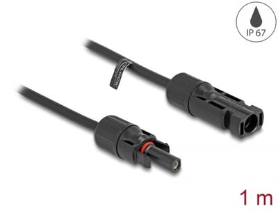 Delock DL4 Solar Cable 6 mm² male to female 1 m black