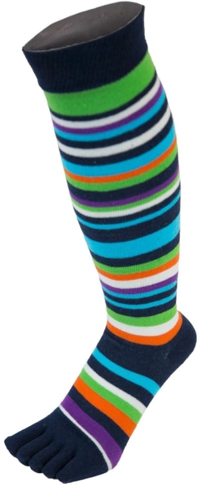 TOETOE Everyday Knee-High teensokken - Oranje/Blauw/Groen - 35-46 - Teensokken