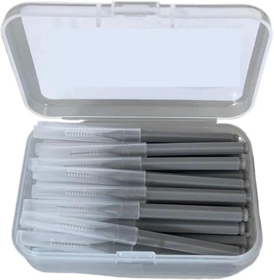 Interdentale Borstels - Tandenborstels Reinigers - Mondhygiëne Verbeteren - Ergonomische Handgreep - 30 stuks - Grijs