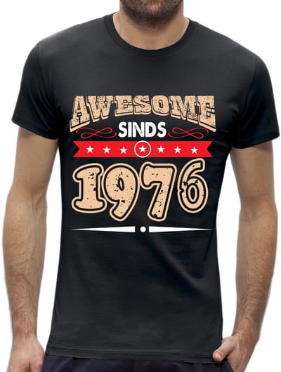 Awesome NYF Rood sterren Abraham 50 jaar t-shirt / kado tip / Heren maat S / cadeau / 1976