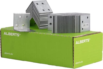 Stevige Hoekverbinder Verzinkt voor Houtconstructies 40x40x40 mm Set van 50