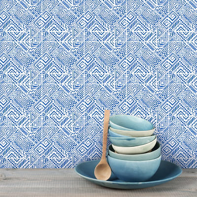 Muurstickers - Zelfklevende tegelmuurstickers voor keuken en badkamer - 9 Boheemse Sahale tegelstickers - 9 stickers 20x20cm
