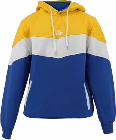 Hoodie Legend tricolore dames/heren Geel fleece S