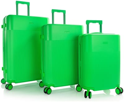 Heys HiLite 4 wielen Kofferset 3-delig met uitbreidingsplooi - Harde bagage - TSA slot - island green