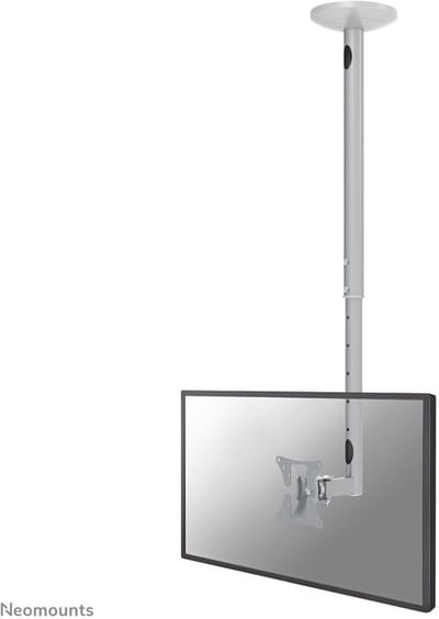 Neomounts FPMA-C050SILVER TV-plafondbeugel 25,4 cm (10) - 76,2 cm (30) Kantelbaar, Zwenkbaar, In hoogte verstelbaar