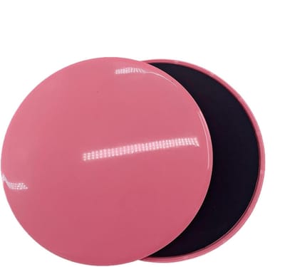 Glijplaten Trainingskernen - Schuifschijven - Thuisoefeningen - Dubbelzijdig Antislip - 17 cm Diameter - Roze