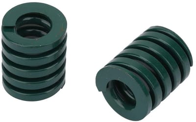 Dailygoods- Schuimveer Zware Belasting - Kunststof - 25mm Buitendiameter - 12.5mm Binnendiameter - 30mm Lengte - Groene Kleur - Veer