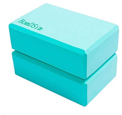 Set van 2 yogablokken voor balans en ondersteuning - EVA-schuim, 9 x 6 x 3 inch (groen)
