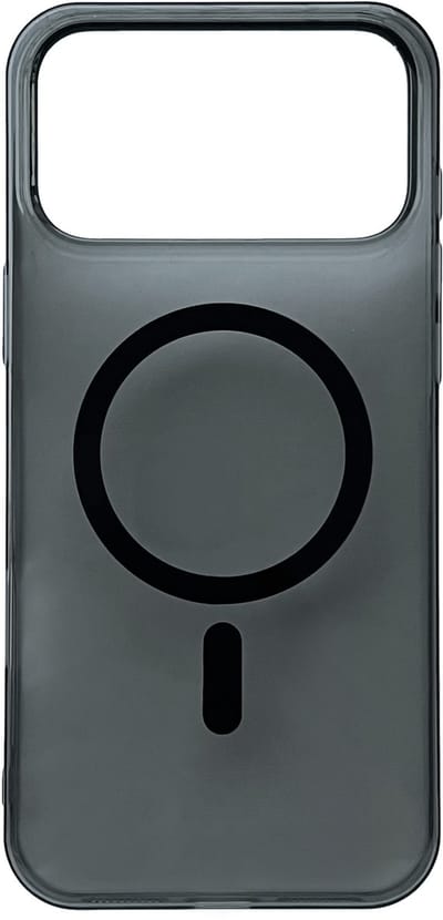Casemania Hoesje Geschikt voor iPhone 17 Pro Max - Zwart - Minimalistic Kristalhelder Back Cover Geschikt voor MagSafe - Draadloos Oplaadbare Telefoonhoesje