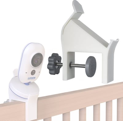 Babyfoon houder geschikt voor Luvion Easy / Platinum 3+ / Ultra - Eenvoudige klembevestiging - Voor bedrand van 10 tot 42mm - o.a. geschikt voor Sniglar