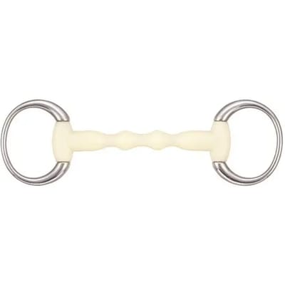 Olijfbit voor rechte paarden Soyo Happy mouth "mullen" round ring