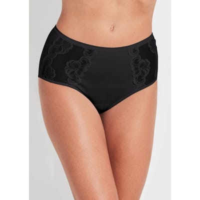 Corrigerende tailleslip met kanten inzet - zwart - Gr. 38 van Goldner Fashion