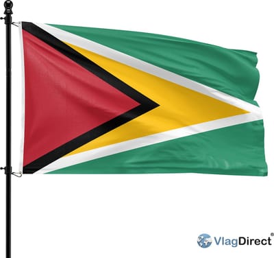 VlagDirect - Guyanese vlag - Guyana vlag - 90 x 150 cm.