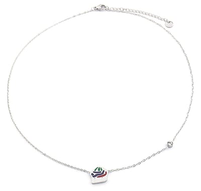 Ketting voor Kinderen - Cupcake - RVS - Lengte 35-41 cm - Zilverkleurig