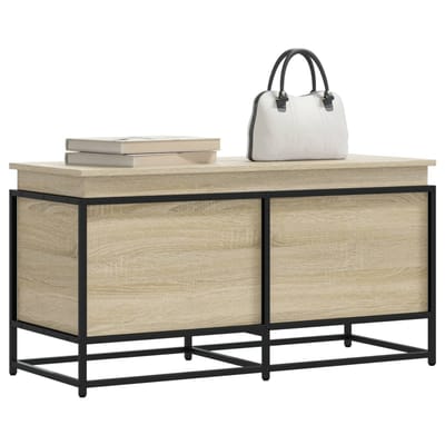 vidaXL - Opbergbox - met - deksel - 100x40x51,5 - cm - bewerkt - hout - sonoma - eiken