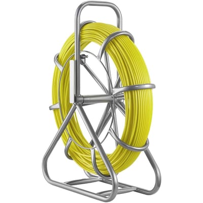 Glasvezel visdraad, 100M 6.3MM, Kanalisatie duwstok visdraad kabeltrekker met standaard, Kabeltrekker met vergrendelingsmechanisme, Visserijgereedschap, voor muren