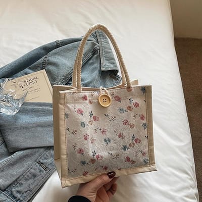 Tassen voor Dames Nieuwe Stijl Trendy Kleine Tassen voor Werk Souvenir Lunchbox Bento Tas voor Dames gray