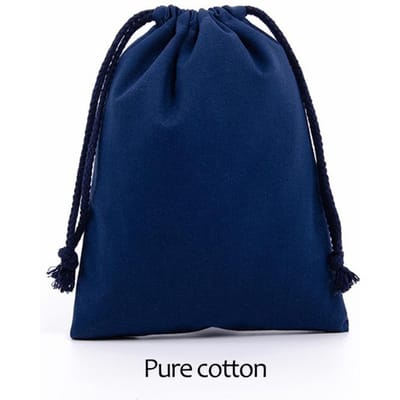 Sac de rangement à cordon en coton Sacs en toile blanche pour bonbons Idée cadeau Pochette d'emballage Réutilisable Usage domestique Articles divers Organiser Sacs résistants à la poussière 13x16cm